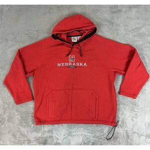 Vintage Red Oak Nebraska Huskers Hoodie Men XL‎ Red Embroidered